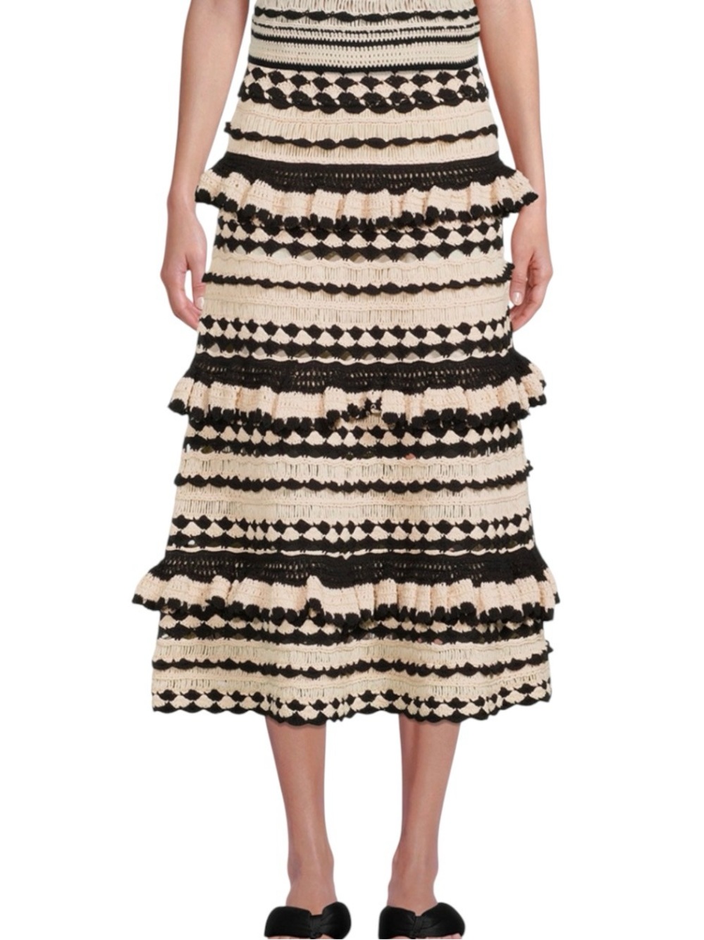 ZIMMERMAN ANEKEE MIDI CROCHET SKIRT
